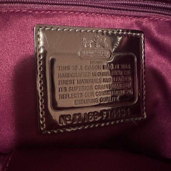 Coach Poppy Designer Signature Monogram Tote Black Jacquard Handbag - Picture 3 of 7